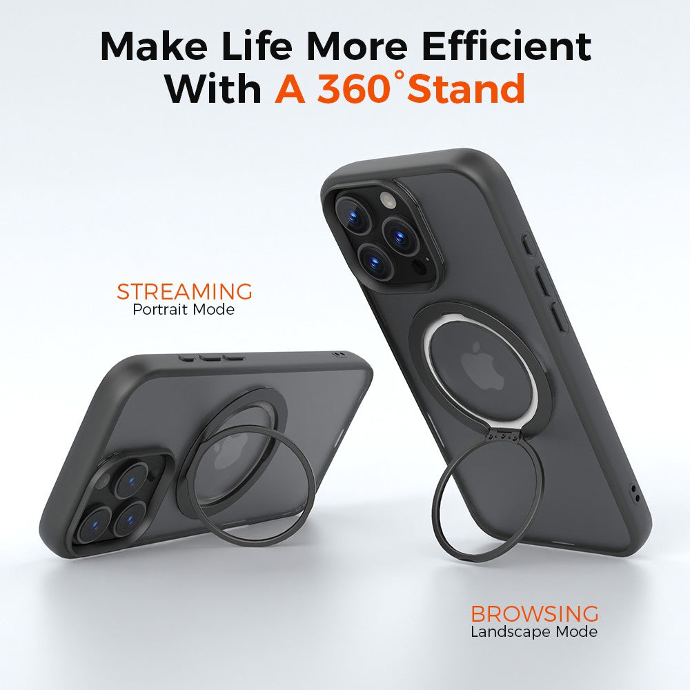 REDEFINE Multi-functional 360° Rotating Stand Case for iPhone 16 Pro